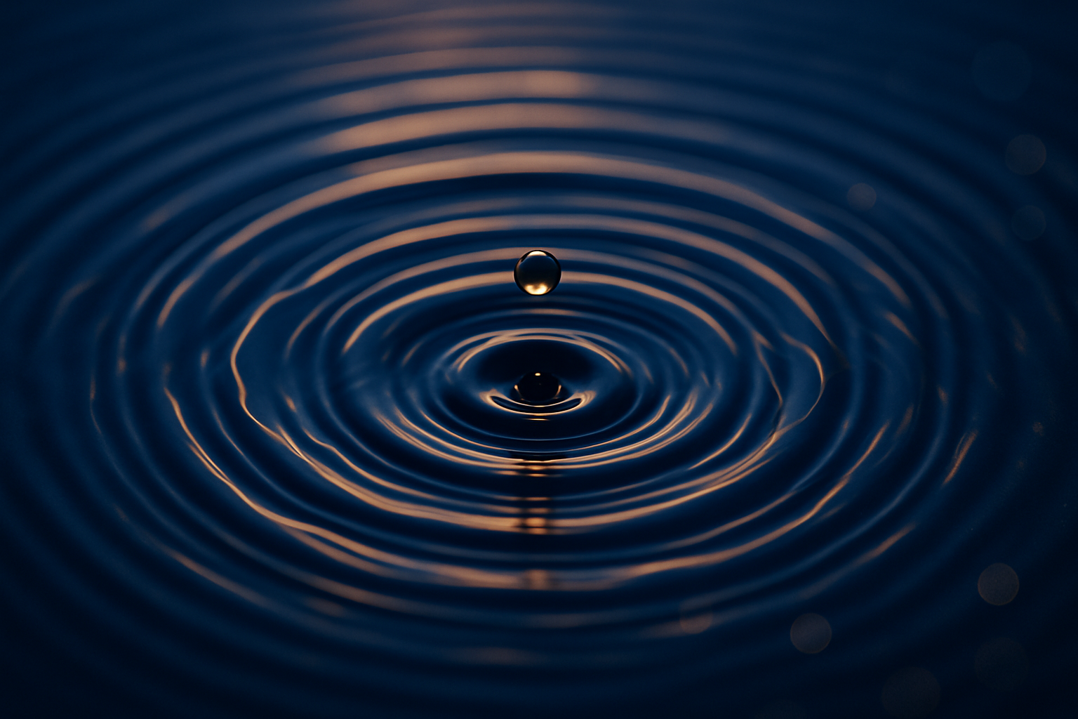 波紋が広がる水滴